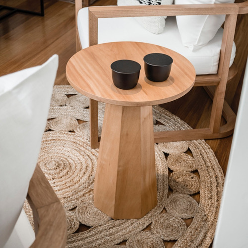 Mesa Baja Auxiliar Velador En Madera Modelo Maasai