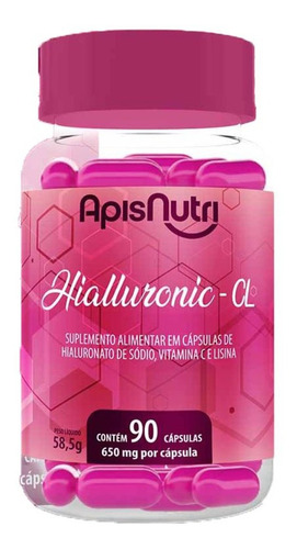 Hialluronic  Cl 650mg Apisnutri - 90 Cápsulas