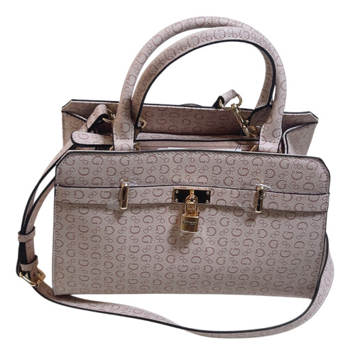 Bolsa Satchel Color Rosa Claro Marca Guess Rosa Claro