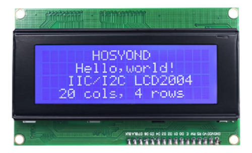 Display Lcd 20x04 Iic/i2c Backlight Azul Arduino Raspberry