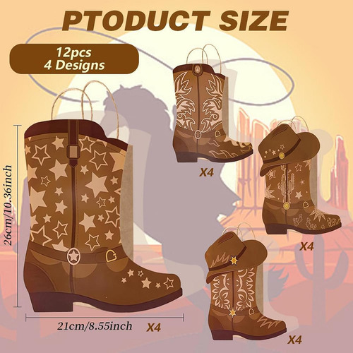Macetas Con Forma De Botas De Vaquero Occidentales, Centros