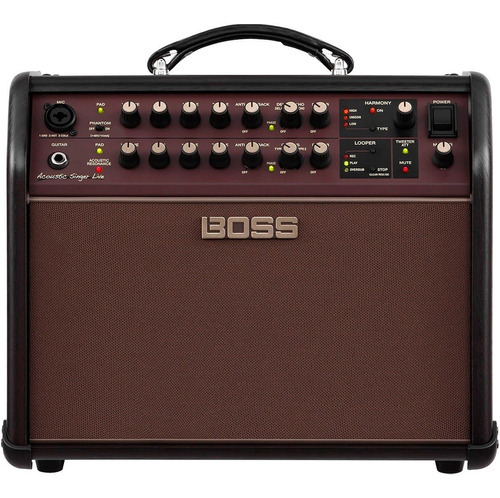 Amplificador Boss Roland Voz Violão Acoustic Singer Live 60w Cor Preto