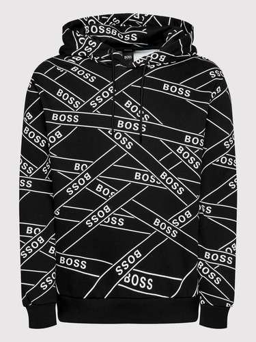 Sudadera Con Estampado Boss De Caballero Con Gorro