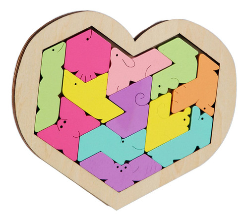 2 X 2-6 Paquetes De Rompecabezas De Madera En Forma 2 Piezas