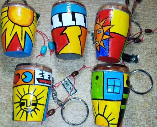 Llaveros Tambores De Madera, Uruguay, De Carnaval Y Candombe