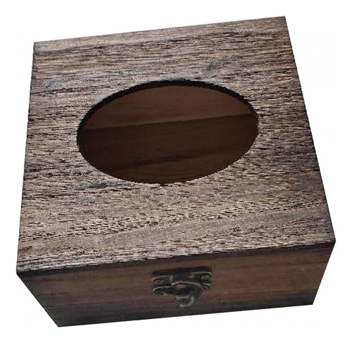 Caja De Pañuelos De Madera Organizador 13cm X 13cm X 7,8cm