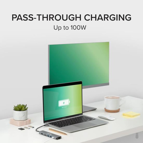 Adaptador Hub Usb-c 7 En 1: Multipuerto Y Concentrador