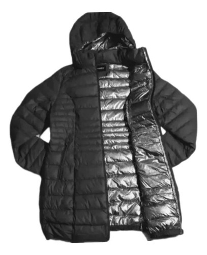 Chaqueta Parka Engomada Y Impermeable Mujer