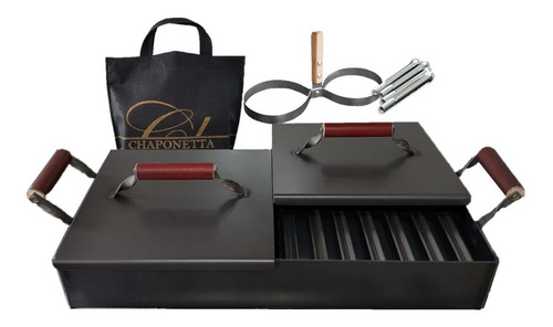 Plancha Bifera 2horn 8cm P+ Parrilla+ Doble Tapa+ Accesorio