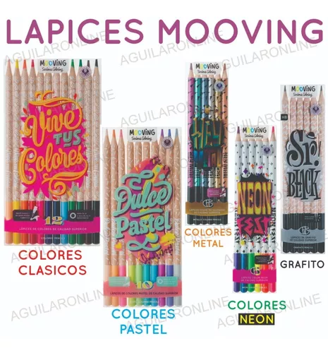 Lapices De Colores Mooving Pastel Tentacion x 20