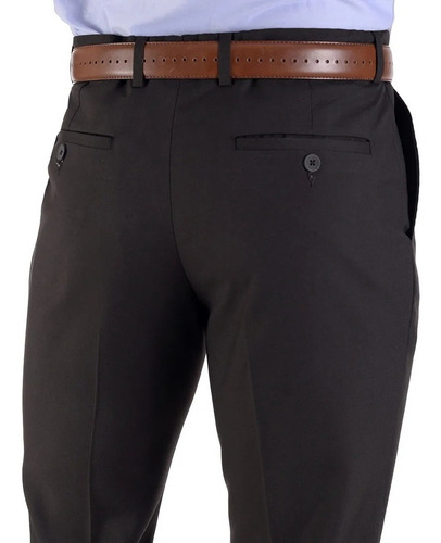 Imagen 4 de 5 de Pantalón Hombre Vestir Liso Sin Pinzas Classic Fit Yale