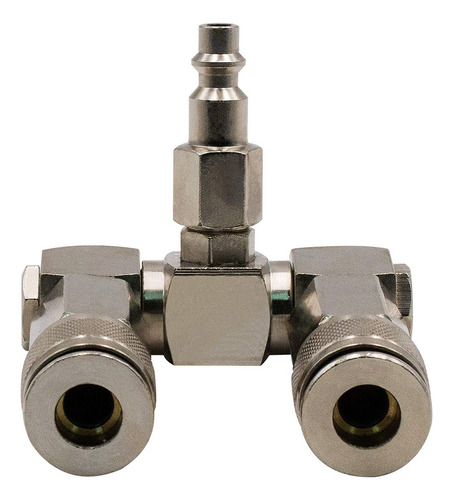 Conector De Aire Doble Giratorio De 1/4 A 360°, Americano Ni