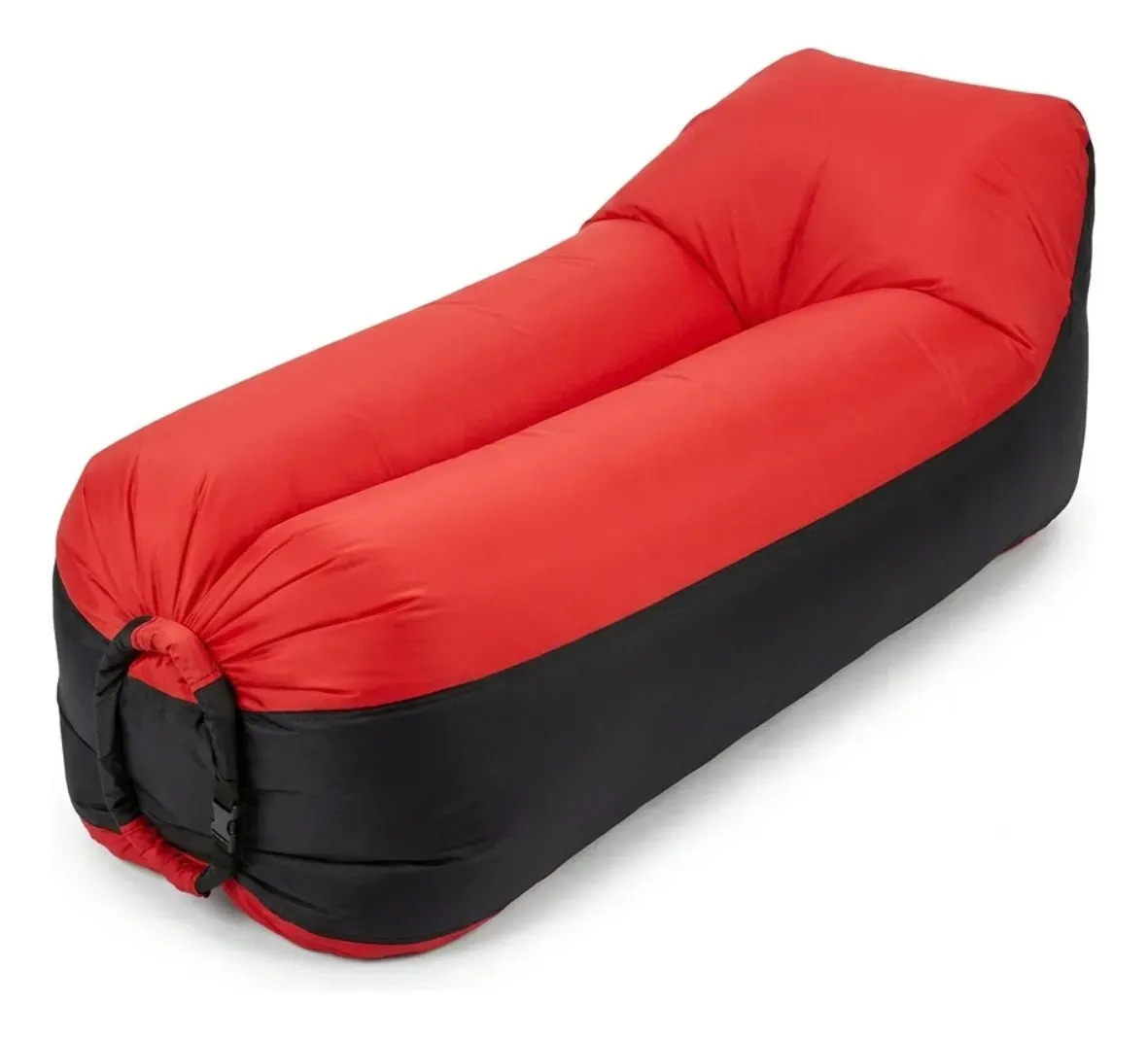 Puff Sofa Inflable Portatil Sin Bomba Air Lounger Camping Rojo