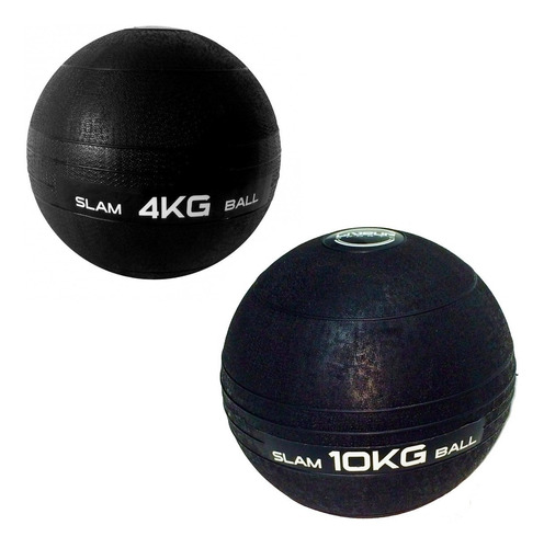 Kit Slam Ball Bola Crossfit Exercício Peso 4kg E 10kg Liveup
