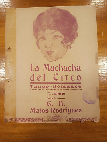 Muchacha Del Circo Matos Rodriguez Tango Partituras