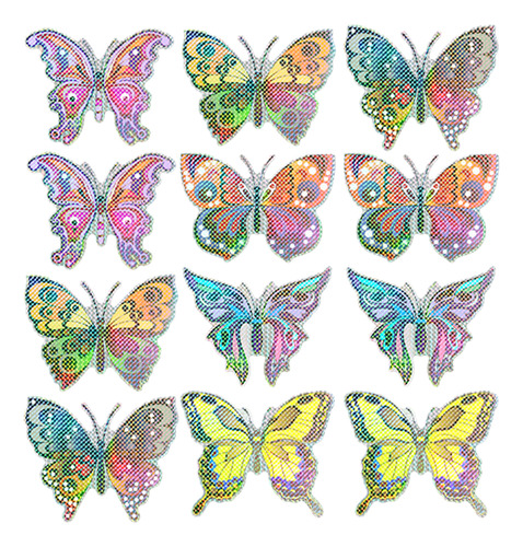 12 Pegatinas Magnéticas Anticolisión Con Mariposas Para Vent