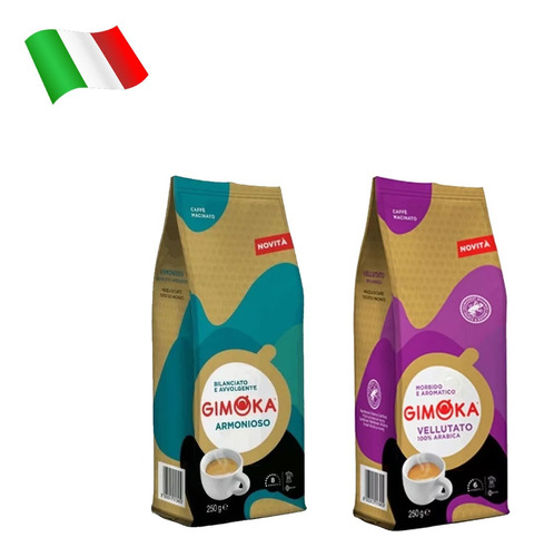 Cafe Gimoka Tostado Molido Pack Armonioso-velluttato 2x250