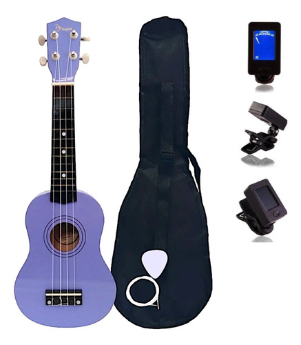 Ukelele Soprano Acústico Profesional Gran Terminación + Funda + Afinador + Envío Gratis