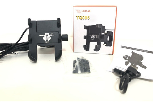 Suporte Celular Alumínio Para Motos 360º Com Carregador Usb!