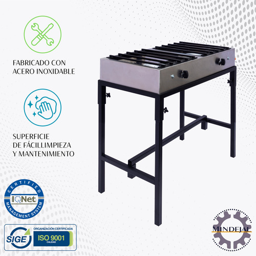 Parrilla 2 Quemadores U Hornilla Estufa 80 40 90 Color Plateado