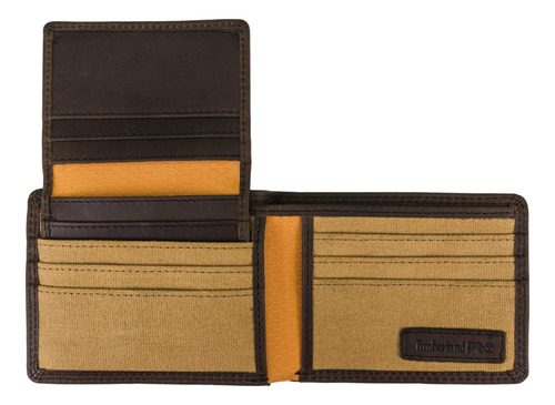 Carteira Masculina De Couro Rfid Timberland Pro Com Porta-ca