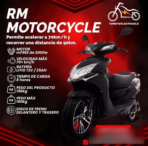 Imagen 3 de 6 de Rm Motorcycle Moto Electrica