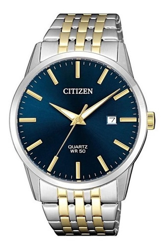 Reloj Citizen Hombre Clasico Bi500681l Color De La Malla Plateado/dorado Color Del Bisel Plateado Color Del Fondo Azul Oscuro