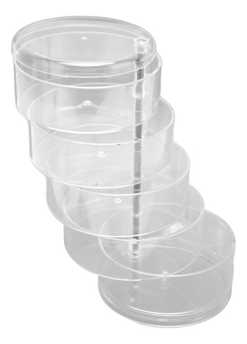 Joyería Giratoria De 5 Capas, Transparente, Rotación De 360