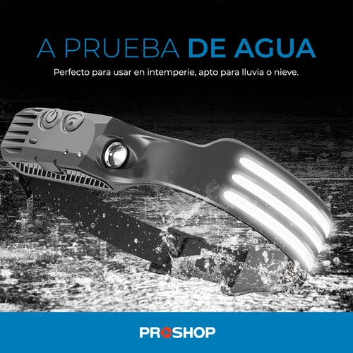 Linterna Led Recargable Vincha Minero Cabeza Usb Sensor ! Color de la linterna Negro Color de la luz Blanco