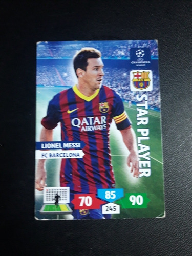 Champions League 2013/14 Traiding Card Messi Barcelona. Mira