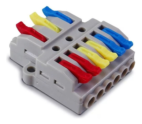 Conector Alavanca Derivação/emenda 3 Entr/6 Saídas-kit 10pçs