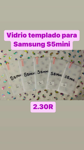 2.30 Protector Samsung S5 Mini Vidrio Templado