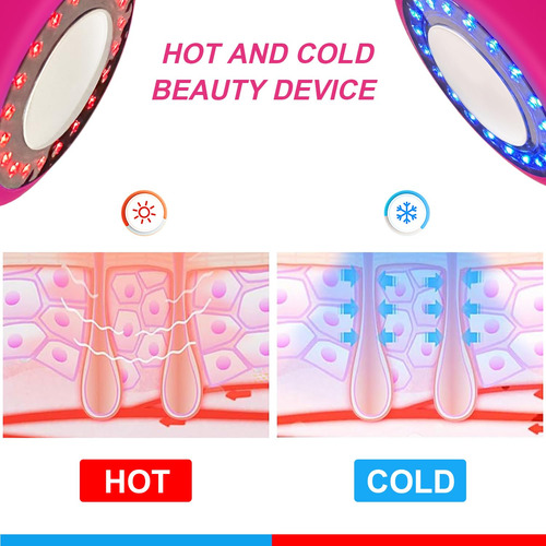 Tbphp Masajeador Facial Eléctrico Frío Caliente 2 En 1, Mult