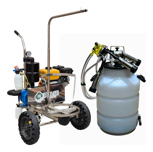 Ordenhadeira Móvel Inox Motor A Gasolina Com 1 Cjt Acoplado