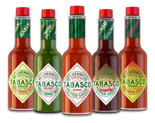 Kit Molho Pimenta Tabasco 60ml - 5 Sabores Diferentes
