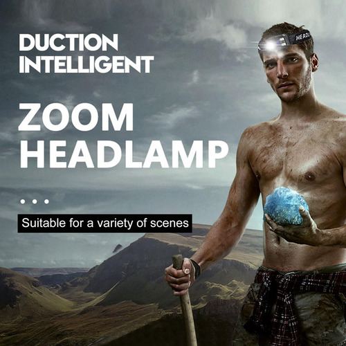 Linterna De Cuello Pinsai Linterna Frontal Led Con Zoom, Lám