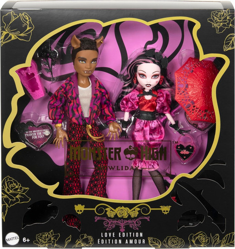 Monster High Edicion San Valentin 2024 Draculaura Y Clawd