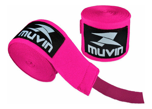 Bandagem Elástica Muvin BDG500 5 Metros Cor Pink Atadura de Proteção Para Mãos e Punhos 