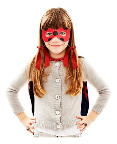 Imagen 2 de 8 de Miraculous Set Party Capa Y Acc. Ladybug Art1707