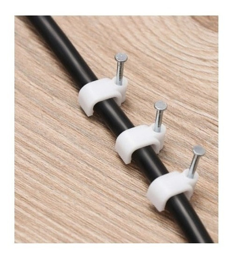 Kit 3000 Unid. Miguelão 6mm Fixa Fio Retangular Prego Aço