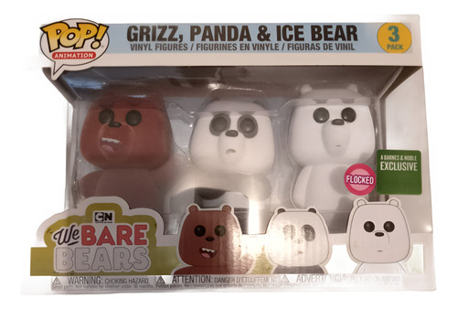 We Bare Bears Flocked Figura De Acción Funko Pop Escandaloso