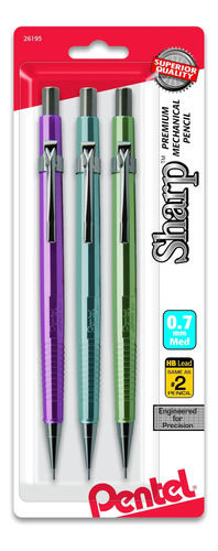 Portaminas Pentel Sharp (0,7 Mm), Barriles Metálicos, Colore