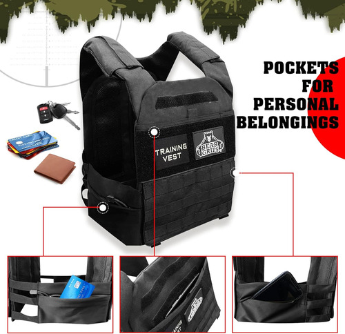 Adjustable Weighted Vest For Women And Men - Comfortable Str