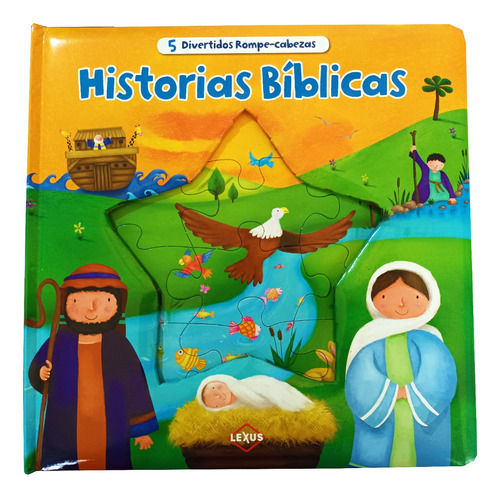 Libro Rompecabezas Historias Bíblicas Para Niños X5 Puzzles