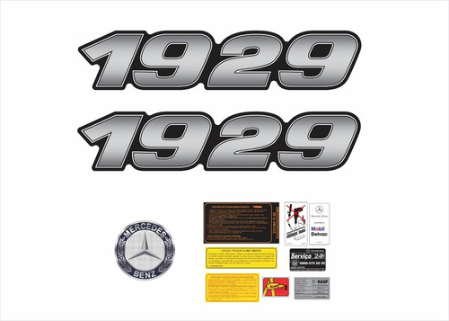 Kit Adesivos Compatível Caminhão Mercedes Benz 1929 Krt128