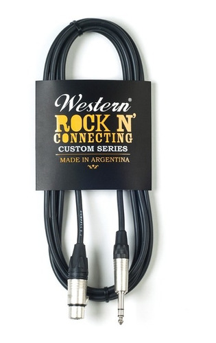 Cable Micrófono Audio Western Xlr Hembra A Plug Trs De 3mts