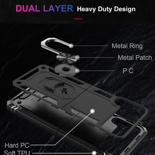 Estuche Antichoque Armor Ring Para Samsung Galaxy Z Flip 3
