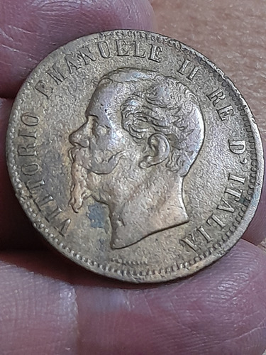 Moneda Italia 10 Centésimi 1862 Km#11 Ref 446 Libro 3