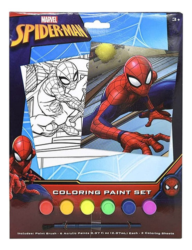 Set De Poster Para Pintar De Marvel Spiderman    