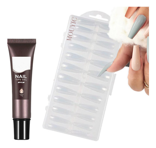 Tip Press On +pega Tip Led / Uv Solido Secado En Lampara Color Tip Natural